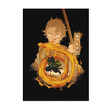 Anime Demon Slayer Canvas Poster Tanjiro Nezuko Home Wall Art Painting Print Pictures Kids Bedroom Living Room Decor Mural Gifts