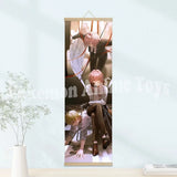 Chainsaw Man Anime Poster Wooden-framed Scroll Painting HD Quality Wall Art Retro Posters for Home Room Wall Decor