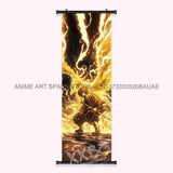 Demon Slayer: Kimetsu No Yaiba Wall Art Canvas Scrolls Pictures Hanging Painting Anime Rengoku Kyoujurou Home Decor Print Poster