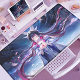 Anime Cute Columbina Mousepad Non-slip Rubber Gaming Genshin Impact Mouse Pad Keyboard Mat Computer PC Laptop Pad XXL Desk Mat