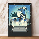 Japanese Classic Anime Pokemon Canvas Painting Lugia Ho-Oh HD Poster and Print Watercolor Wall Art Picture Home Decor Kids Gifts