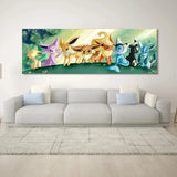 Pokemon Anime Eevee Evolution Umbreon Espeon Leafeon Canvas Painting Wall Art Poster Children Room Decor Mural Picture Cuadros