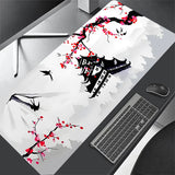 Sakura Computer Keyboard Mat Deskmat Cute Mouse Pad Rubber Anti slip Gaming Mousepad Anime Laptop Accessories Desk Mats 90x40cm