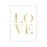 Nordic Modern Canvas Art Wall Painting Gold Foil Beach