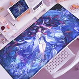 Anime Cute Columbina Mousepad Non-slip Rubber Gaming Genshin Impact Mouse Pad Keyboard Mat Computer PC Laptop Pad XXL Desk Mat