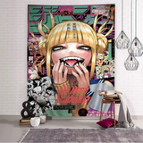 VIKAMA My Hero Academia Tapestry, Anime Wall Art, Cute Cartoon Print, Perfect for Bedroom, Living Room, Dorm Decor