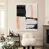 Hand Drawn Oil Painting Wabi Sabi Style Abstract Decorative Painting Modern Niche Art Abstract Texture For Living Room Home Decor Art No Framed