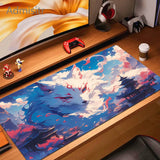Pink Fox Mouse Mat Anime Kawaii Cute Mousepad Natural Rubber Gaming Table Pad Extra-large size Office Computer Mouse Desk Mats