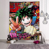 VIKAMA My Hero Academia Tapestry, Anime Wall Art, Cute Cartoon Print, Perfect for Bedroom, Living Room, Dorm Decor