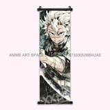Demon Slayer Hanging Painting Anime Home Decoration Rengoku Kyoujurou Canvas Scrolls Pictures Himejima Gyoumei Poster Wall Art