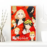 Anime T-Tokyo Revengers Poster Art Painting Poster With Prints Home bedroom living room decoration gift