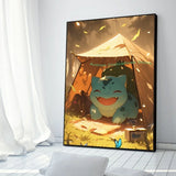 Anime Figures Hd Charizard Bulbasaur Squirtle Charmander Artwork Poster Canvas Painting Wall Art Home Room Decor