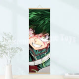 My Hero Academia Poster: Wooden-framed Scroll, HD Quality Wall Art, Wall Decoration for Game Rooms and Bedrooms