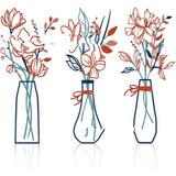 3 Pieces Metal Flowers Wall Art Country Farmhouse Decoration Bathroom Wall