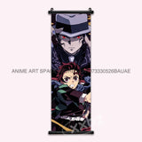 Demon Slayer Hanging Painting Home Decor Kamado Tanjirou Wall Art Anime Poster Uzui Tengen Canvas Scrolls Pictures Living Room