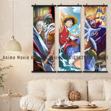 Japanese Hot Classic Anime One Piece Luffy Hanging Scrolls Painting Interior Home Decor Wall Art Poster Canvas Print HD Picture