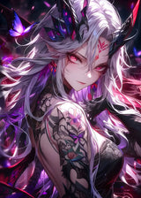 Fantasy Magical World Gothic Cool and Cute Character Aesthetics Anime Girl Canvas Painting Art for Wall Manga Game Room Decor