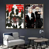 Anime T-Tokyo R-Revenger Poster Multi-Purpose Wall Art for Living Room Bedroom Office Hallway Bar Home Decor Gift