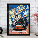 Japan Cartoon Anime My Hero Academia Canvas Painting Wall Art Nordic Poster and Prints Aesthetic For Living Home Decoration Gift