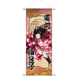 Anime Demon Slayer Cartoon Tanjirou Nezuko Scroll Canvas Wall Hanging Painting Home Decor Anime Poster Wall Art Room Decoration
