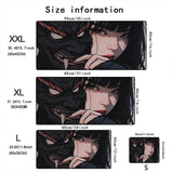 Mask anime girl Mouse Pad Large Computer Office Game Table Mats XXL Rubber Anti-slip Gaming Keyboard Mousepads Long Desk Pads