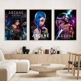 Anime Game Arcane Jinx Main Art Poster Aesthetic Canvas Painting Posters and Prints Wall Art Picture For Living Room Decoration