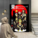 Canvas Painting Wall Art Anime TV Tokyo Revengers Poster Aesthetic Mikey Hanma Shuji Manga Mural Kawaii Room Decor Gift