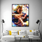 My H-hero A-academia all might anime Poster Versatile HD Waterproof Wall Art Self-Adhesive Decor for Any Space Ideal Gift