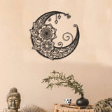 Moon Flower Alloy Black Wall Art Ornament Artifact
