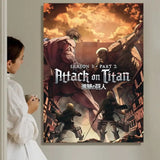 A-A-Attack On T-T-Titan S-s-Season Anime Painting Calligraphy HD Waterproof Canvas Poster Art: Aesthetic Wall Decor Home