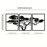 Black Metal Wall Art Decorative Painting Three-piece Set