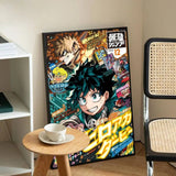 My Hero A-academia Classic Anime Anime Posters Sticky Decoracion Painting Wall Art White Kraft Paper Wall Decor