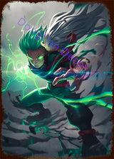 Japanese Anime My Hero Academia Wall Decorative Picture for Boy Room Metal Tin Sign Home Decor Wall Art Cafe Quality Posters