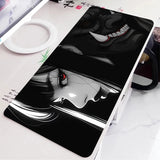 Black and White Anime Girl Table Mat Large Mouse Pad Office Keyboard Edge Locking Desk Mat Gaming Accessories Non-slip Mousepad