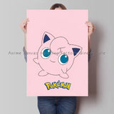 Anime Pokemon Pikachu Squirtle Charizard Poster HD Canvas Painting Home Modern Living Room Painting Wall Art Decoration Painting
