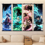 Demon Slayer: Kimetsu No Yaiba Kamado Tanjirou Home Decor Wall Art Scrolls Picture Hanging Painting Canvas Anime Poster For Room