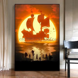 Anime Ship One Cartoon One Piece Poster Print Canvas Painting Wall Art Mural Suitable for Cafe Home Wall Decoration Picture Gift