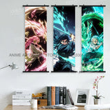 Demon Slayer: Kimetsu No Yaiba Wall Art Canvas Scrolls Pictures Anime Poster Hanging Painting Print Home Decoration Living Room