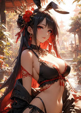Fantasy Art Sexy Cartoon Animal Roleplay Anime Girl Dark Demon Witch Abstract Poster Canvas Painting Wall Art Picture Home De