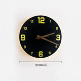 Round Clock Yellow Cave Stone Wall Lamp