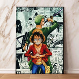 ONE PIECE Poster Canvas Painting Monkey D. Luffy Home Decoration No Frame Anime Wall Art Home Decor Picture Children's Gift