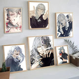 Anime Jujutsu Kaisen Mahito Poster Self-adhesive Art Waterproof Paper Sticker Coffee House Bar Room Wall Decor