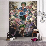 VIKAMA My Hero Academia Tapestry, Anime Wall Art, Cute Cartoon Print, Perfect for Bedroom, Living Room, Dorm Decor
