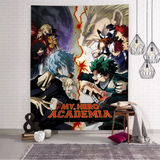 VIKAMA My Hero Academia Tapestry, Cartoon Anime Wall Hanging, Cute Home Decor for Living Room Bedroom, Large Wall Art Decor