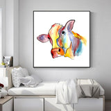 Art Watercolor Cow Picture Wall Painting Living Room