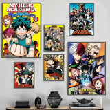 Anime M-My Hero AcademiaS High Quality Print Poster Waterproof Wall Art Movie Posters For Living Bedroom Retro Room Decor Gift