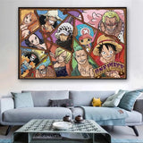 Classic Anime One Piece HD Canvas Painting Monkey D. Luffy Poster Print Watercolor Wall Art Picture Modern Home Decor Kids Gifts