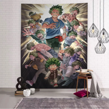 VIKAMA My Hero Academia Tapestry, Anime Wall Art, Cute Cartoon Print, Perfect for Bedroom, Living Room, Dorm Decor