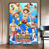 Anime One Piece Monkey D. Luffy Poster Canvas Painting Living Room Bedroom Entrance Cafe Wall Art Painting Room Decor HD Picture