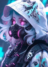 Fantasy Magical World Gothic Cool and Cute Character Aesthetics Anime Girl Canvas Painting Art for Wall Manga Game Room Decor
